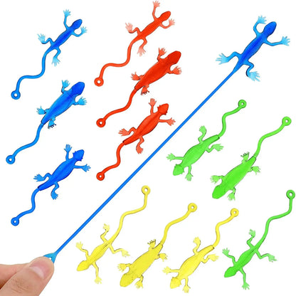 Kids Birthday Party Favors Funny Colorful Sticky Retractable Lizard Toy Pinata Filler Christmas Carnival Boys Girls Rewards