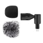 Plug-in Smartphone Microphone Mobile Phone Mic Cardioid Pickup Type-C Plug 90° Angle  with 2pcs Windscreen for Sm