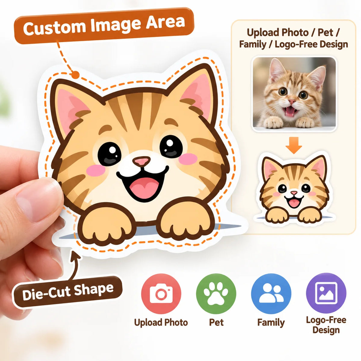 Custom Die Cut Car Exterior Sticker Personalized Shape Vinyl Decal Waterproof UV Resistant for Vehicle Bumper Window