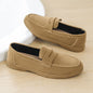 Suede Leather Mens Loafers Lightweight Man Casual Shoes Italian Brand Moccasins Comfortable Slip on Black Walking Driving Shoes
