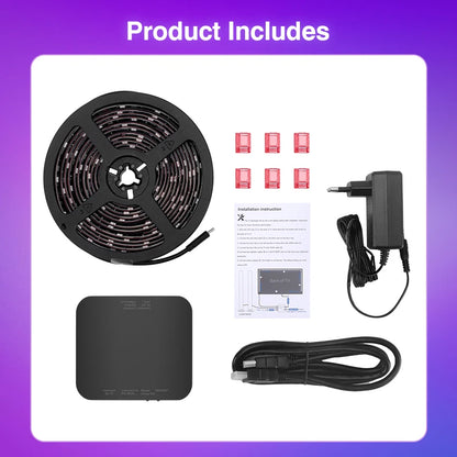 Ambient LED TV Backlights 4K Device Box Tape Screen Color Sync No Wi-Fi  No APP TV LED Strip Lights Kits RGB TV Led Backlights
