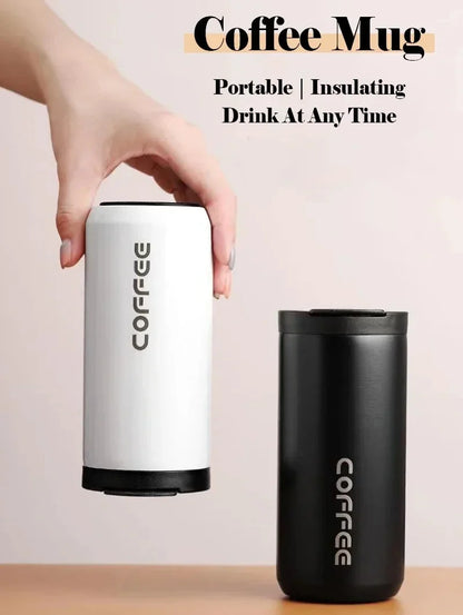 400ML Stainless Steel Coffee Thermos Leakproof Car Vacuum Flasks Thermal Coffee Mug Portable Travel Portable Insulated Bottle