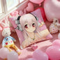 Anime Super Sonico Manga Classic Cushion Cover Pattern Printed Pillowcase for Living Room Sofa Cushion Cover & Bedroom Decor