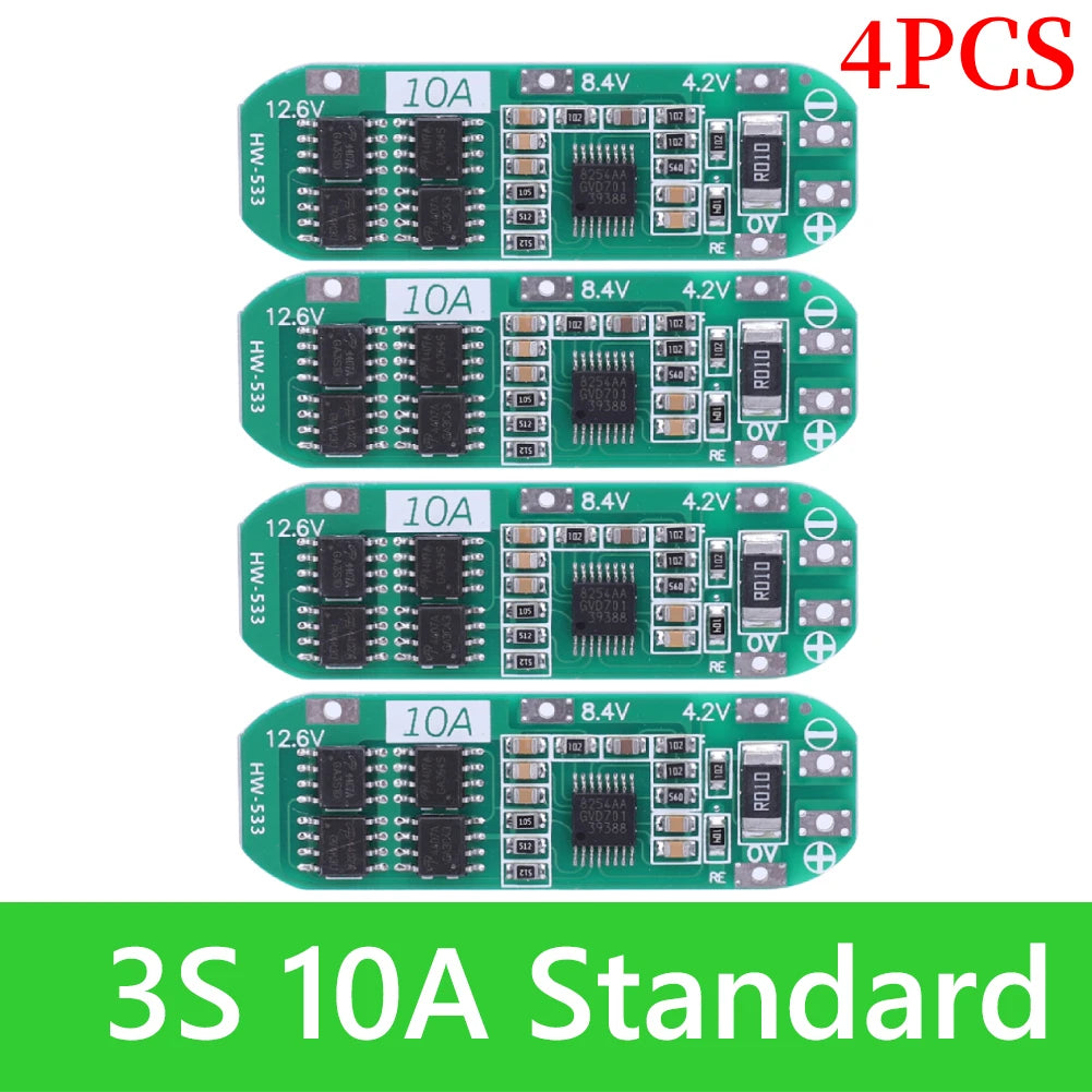 BMS 3S/4S 5A 10A 20A 25A 40A 60A Płytka zabezpieczająca ładowarkę do akumulatorów litowo-jonowych 18650 do wiertarki 12 V z funkcją wzmocnienia/balansu