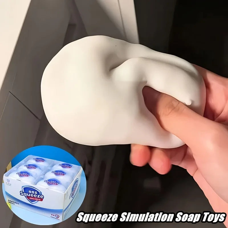 Hot Squishy Soap Party Favors Gifts Simulated Soap Anti-Stress Fidget Toy Squishy Soap Desktop Accessiories Birthday Party Gifts