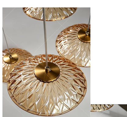 Modern Restaurant Pendant Lamp for Villa Dining Table Bar Kitchen Island Hanging Light for LED Glass Dining Room Chandelier