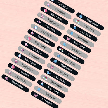Customizable Name Stickers for Drinkware & Children's Stationery - Waterproof Personalized Labels with Eco-Friendly Adhesive