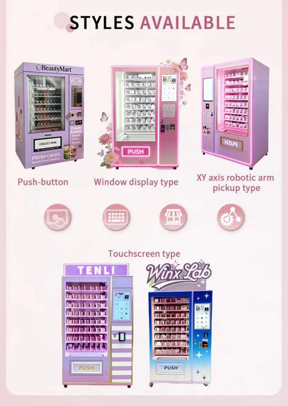 Touch Screen Eyelash Earring Vending Machine AI Virtual Trial Card Reader for Shopping Mall Retail Free Custom Stickers
