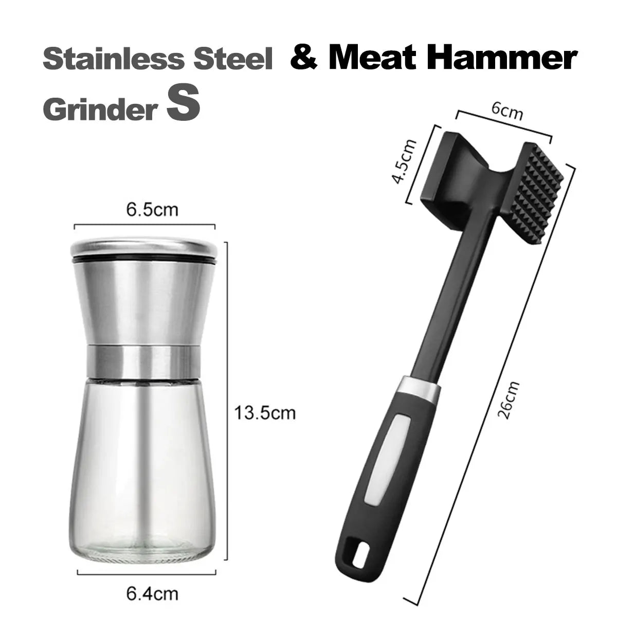 180ML Pepper Grinder Glass Spice Bottle Salt Pepper Mill Manual Spice Grinder Mill Household Kitchen Gadgets