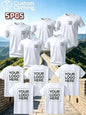 5-Piece Custom Quick-Drying T-Shirts with Logo, Photos and Text. Breathable Training Short-Sleeved Shirts
