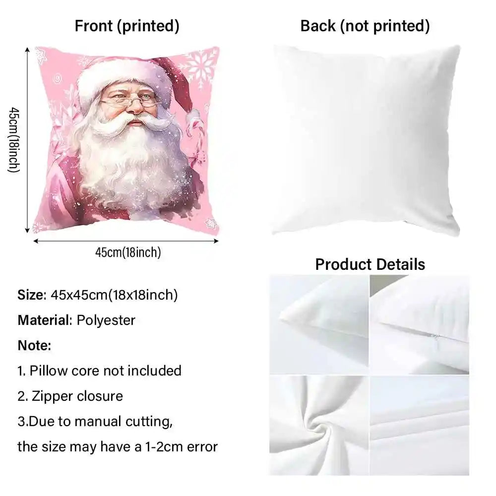 2D flat- #Cozy Farmhouse Sheep Couple Throw Pillow Cover Cute Winter Knit Style Decorative Cushion Case