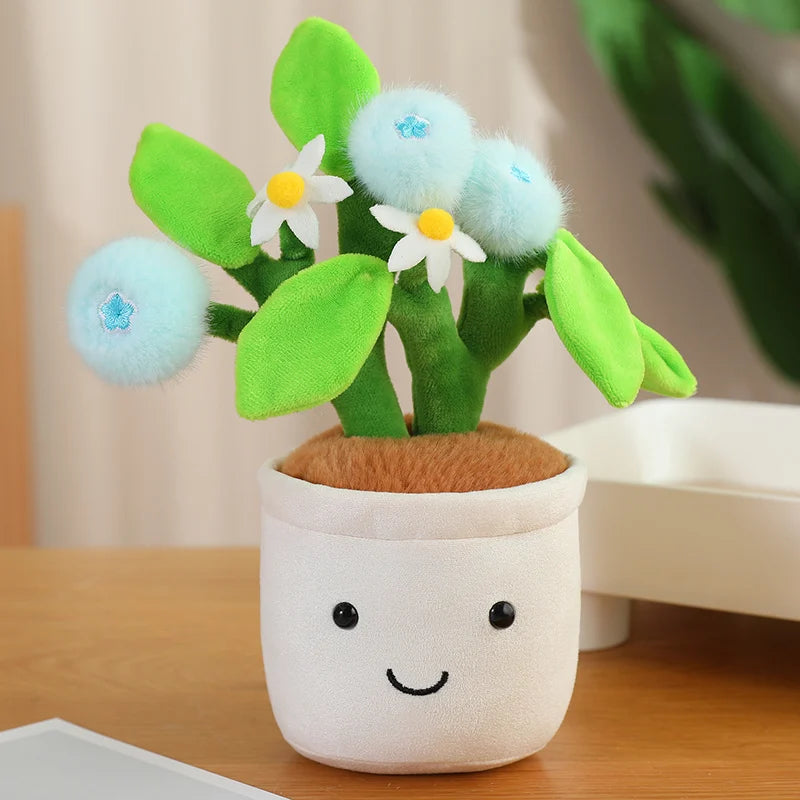 Green Plant Potted Plants Lily Flowers Strawberries Lotus Flowers Persimmons Morning Glory Ornament Soft Birthday Gifts Decor