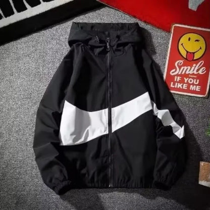 Summer Camping Thin Jacket Men Fashion Color Block Sun Protection Clothing Fishing Hunting Clothes Quick Dry Skin Windbreaker