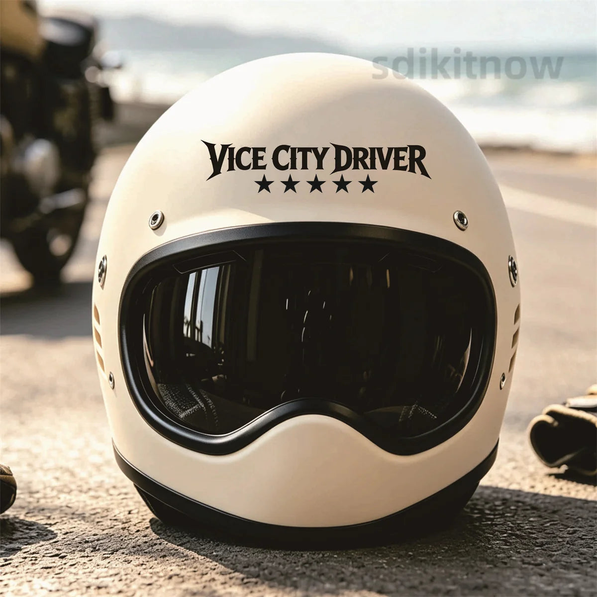 Vice City Driver 5 Stars For GTA 5 6 Helmet Sticker Waterproof Vinyl Motorbike Decal Decor for Honda Yamaha Suzuki Kawasaki KTM