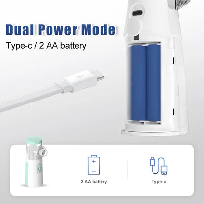 Mini Medical Nebulizer Handheld Nebulizers Ultrasonic Atomizers Portable Mute Asthma Inhaler for Adults Children Nebulizador