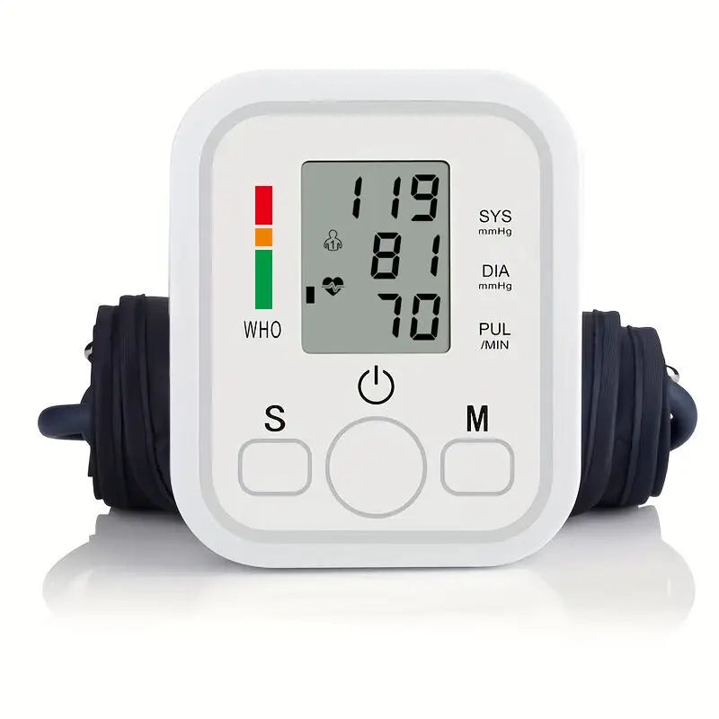 Upper Arm Automatic Blood Pressure Monitor BP Sphygmomanometer Pressure Meter Tonometer for Measuring Arterial Pressure