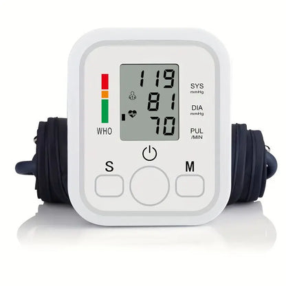 Upper Arm Automatic Blood Pressure Monitor BP Sphygmomanometer Pressure Meter Tonometer for Measuring Arterial Pressure