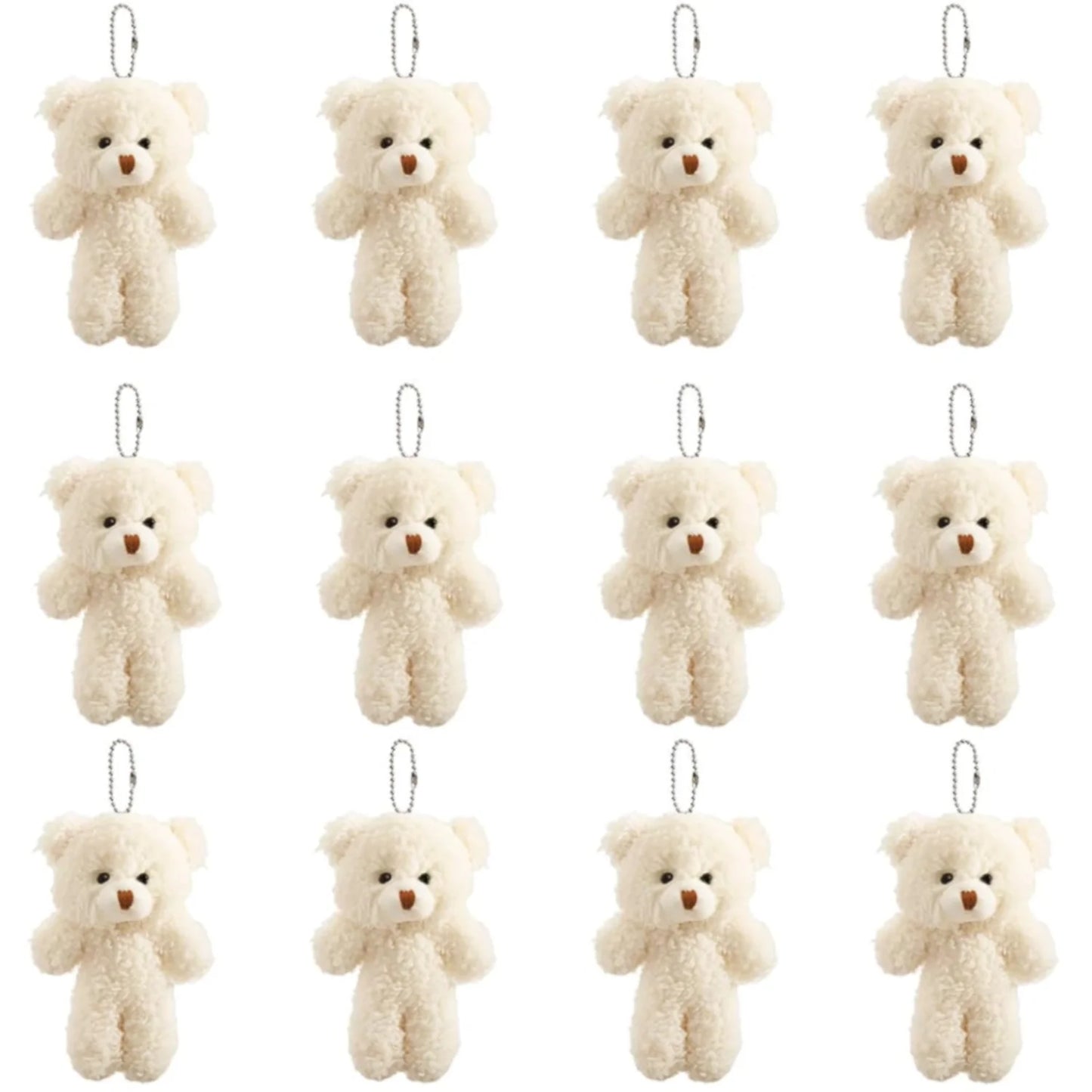 12-500Pcs Mini Teddy Bears Tiny Soft Stuffed Teddy Bear Small Plush Bears Bulk for Birthday Party Decor Favors Bag Keychain
