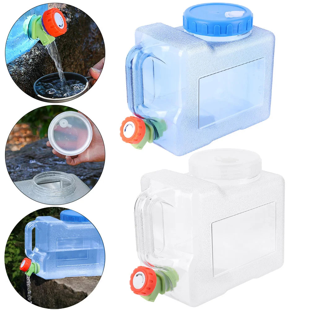 15-3L Portable Water Container with Spigot Water Storage Carrier Water Storage Container for Outdoor Camping Picnic Water Bottle