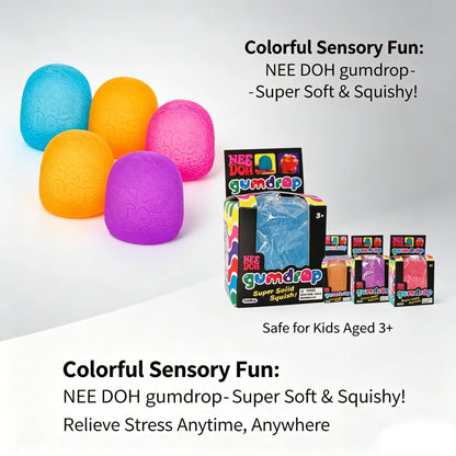 Schylling Mini Candy NeeDoh Gumdrop Brinquedo Sensorial Macio Anti-stress Bola de Apertar Caixa Surpresa
