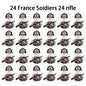 WWII Infantry Military Soldier War National Army Mini Gun armament Models Building Blocks Building Blocks Toys for Kids
