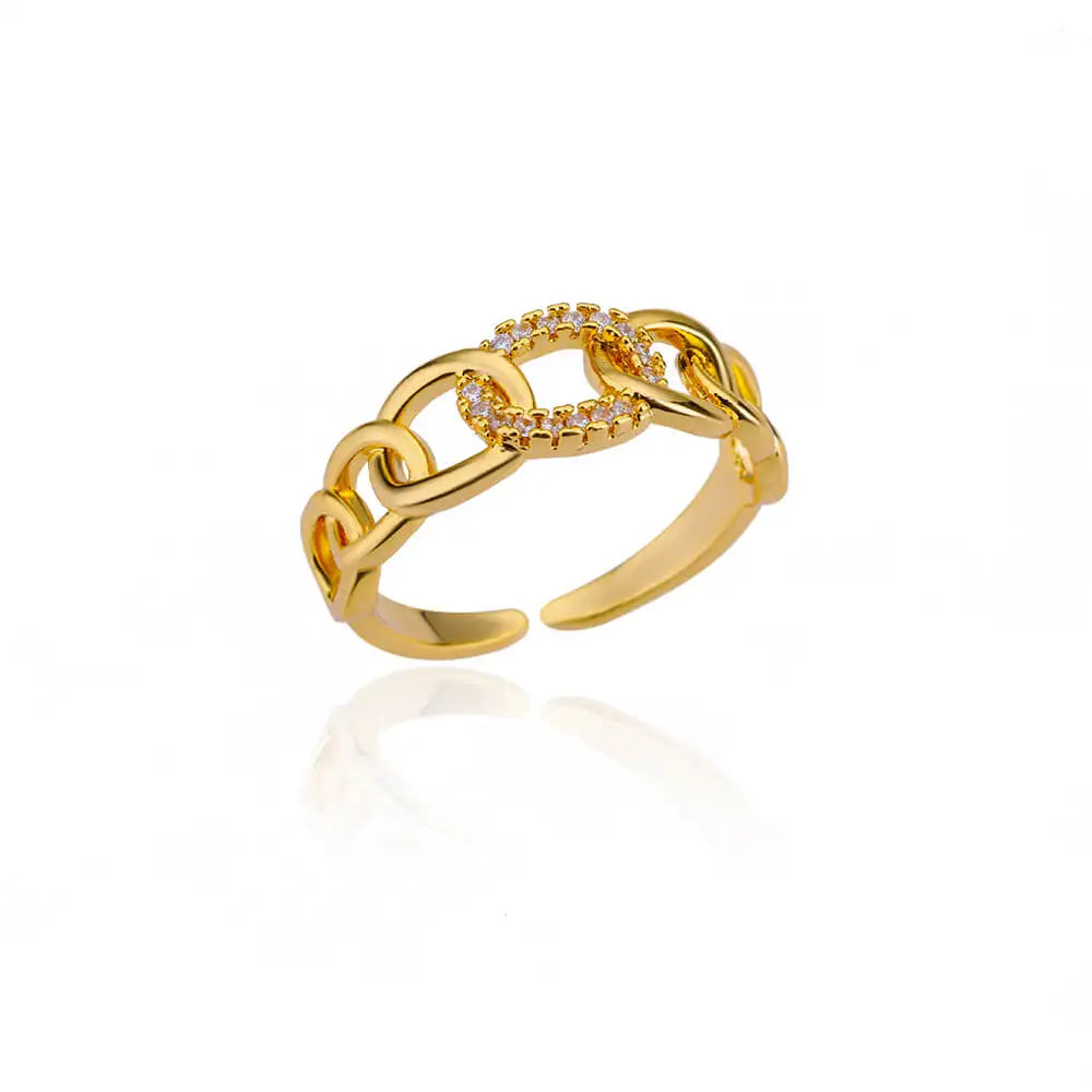 Blue Zircon Crown Rings For Women Stainless Steel Gold Color Adjustable Crown Ring 2026 Trend Design Female Wedding Jewerly Gift