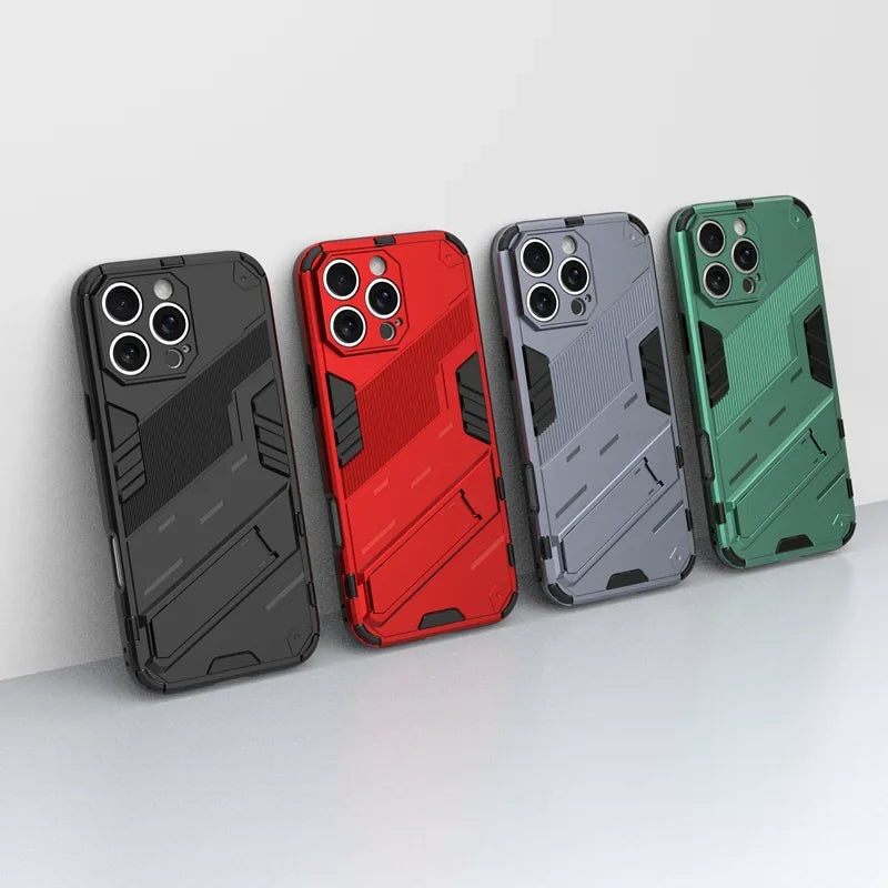 Armor Shockproof Protective Magnetic Holder Case For iPhone 17 Pro Max 16 15 14 12 13 11 Pro Max Plus 17Air 13 12 Mini Cover