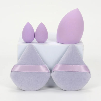 5Pcs Professional Makeup Sponge Set - Soft, Gentle, Multi-Purpose Tools for Perfect Foundation, Powder, and Blush Application