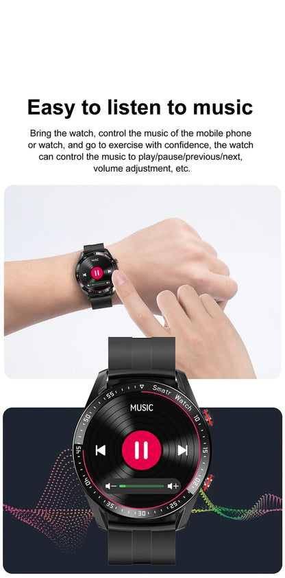 2026 NEW 1.5 inch Smart Watch Men Bluetooth Call Heart Rate ECG Health Fitness Sports Watch Waterproof Business Man Smartwatch