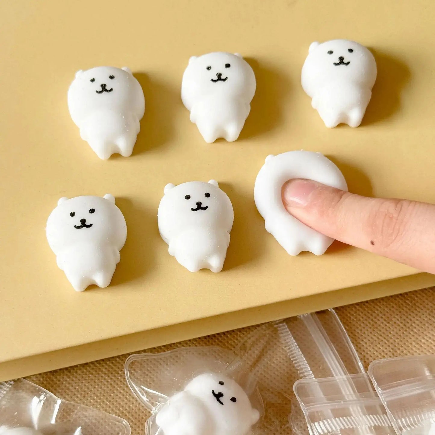 Self Deprecating Bear Pinch Toy Cute Little Nose Ga Squishy Squeeze Soft Stress Relief Sensory Decompression Pocket  Kids Gift
