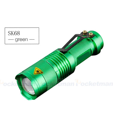 LED Flashlight Pocket Emergency Flashlight Zoomable Torch Aluminium Alloy 3 Lighting Modes Flashlight Waterproof Torch