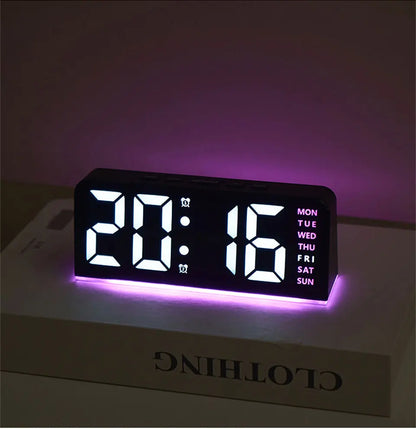 1 PCS Digital LED Alarm Clock With Date Display Dual Alarms Snooze Function Night Light 12H 24H Mode For Bedroom Desk Table