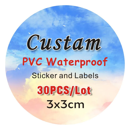 PVC Waterproof Stickers Custom Logo Wedding Birthday Gift Box Sticker Design Custom Size