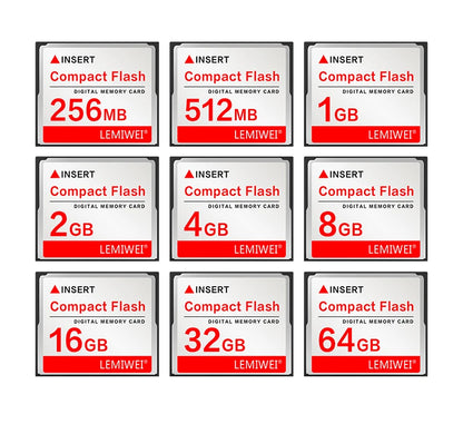 LEMIWEI CF Card 256MB 512MB 1GB Compact Flash Card 2GB 4GB 8GB CF Card 16GB 32GB 64GB Compactflash Card Storage Card For Camera