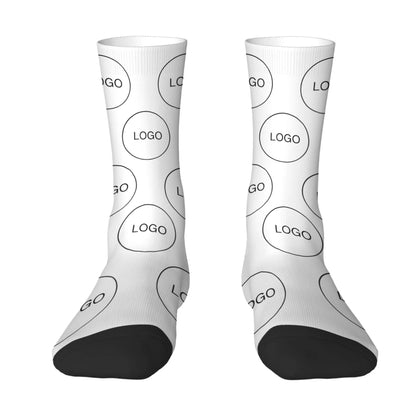 Soft Socks Customized with Personalized Logo Pattern Print Mid-Calf Socks Warm Comfortable Ideal Gifts for Company School Memory