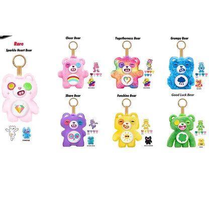 Original Fuggler Care-Bears Series Cute Ugly Teeth Monster Trendy Toys Plush Pendant Funny Trendy Dolls Keychain Gifts Bagged