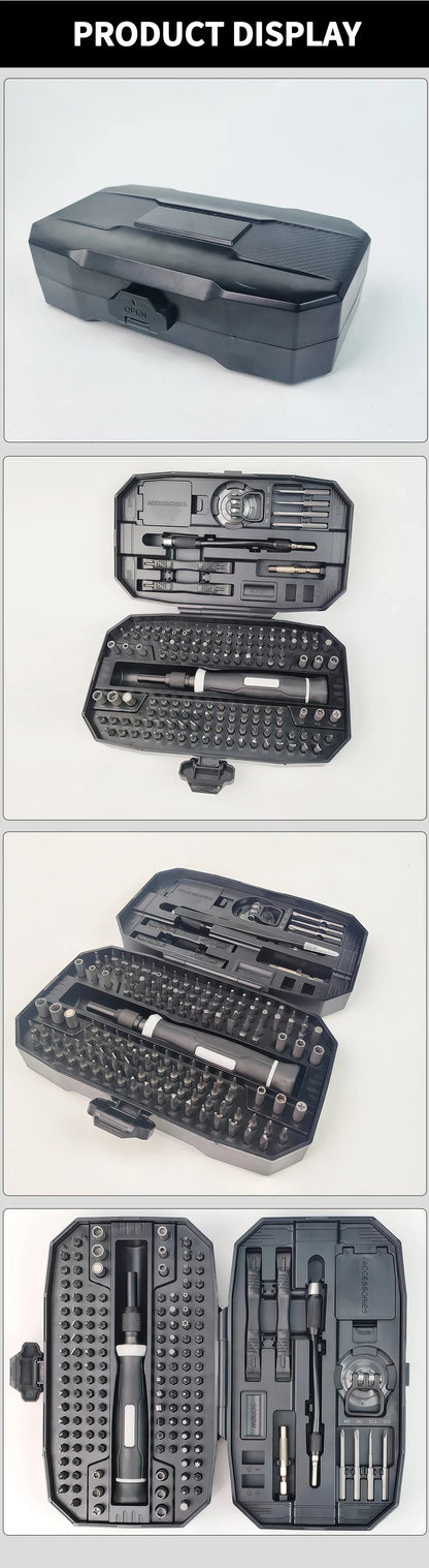 152-in-1 Precision Magnetic Screwdriver Repair Tool Kit with Flexible Shaft Tweezers Pry Tools for Phone Laptop PC Watch Console
