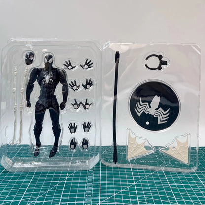 Black and Red Spider-Man Ultimate Spider-Man Fully Articulated Action Figure with Multiple Accessories Model Desktop Ornament