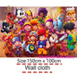 Brawl Stars Happy Birthday Party Supplies Set Cartoon Game Theme Tableware, Paper Plates & Backdrop Decorations for Celebrations
