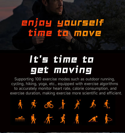 LIGE Nowy Smartwatch Męski 800 mAh Ultra Długa Żywotność Baterii Wodoodporny Zegarek Sportowy Outdoor Połączenia Bluetooth Wojskowy Smartwatch 2025