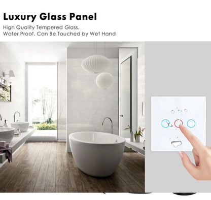 WiFi Smart Switch EU Light Wall Touch Switch 220V No Need Neutral Wire Tuya Smart Life Work with Alexa Google Home 1/2/3Gang