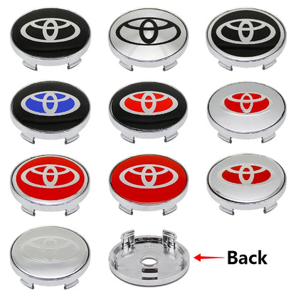 4Pcs 60mm For Car emblem Wheel hub Center Cap Badge covers sticker Decals Styling For Toyota Corolla RAV4 LEVIN Yaris C-HR Camry