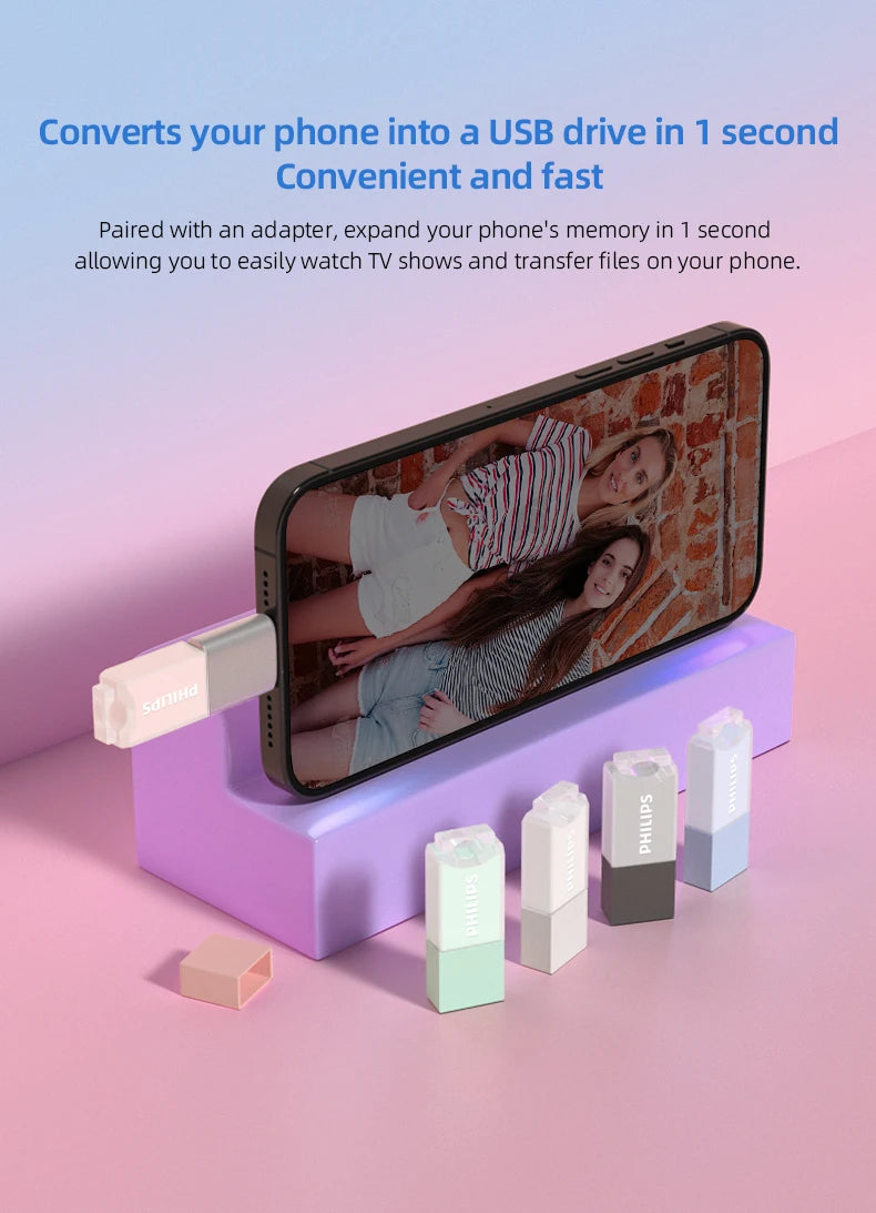 PHILIPS Cute 128GB USB Flash Drive Novelty Soft Silicone Memory Stick USB Thumb-Drive Cartoon for PC/Tablets/Mac/Laptop