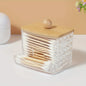 8oz Cotton Swab Holder Dispenser Clear Diamond Pattern Bathroom Organizer Accessories Decor for Storage Cotton Ball Holder Apoth