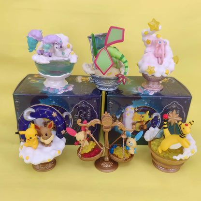 Pokm Starry Sky And Stained Glass Pikachu Mystery Box Eevee Blind Box Anime Figures Snorlax Surprise Gift Colletions Toy