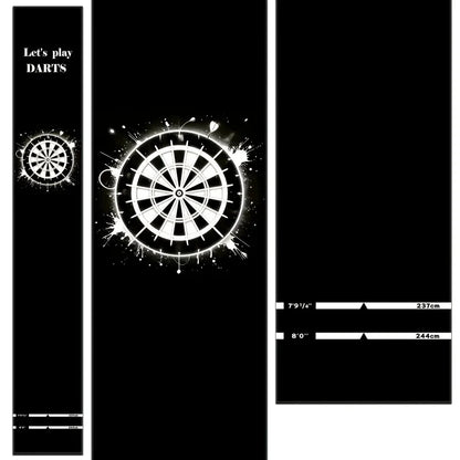 Professional Non-Slip Dart Mat Throwing Carpet for Game Room Bar Decor - Training Mat with Decorative Design