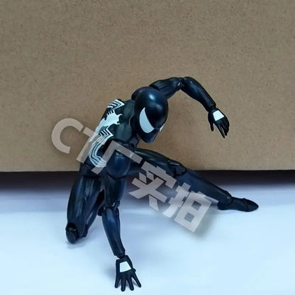 In Stock Ct Toys Spiderman Figure Mafex 147 Symbiotic Black Suit Venom The Amazing Spider-man Anime Action Figure Gifts Toys
