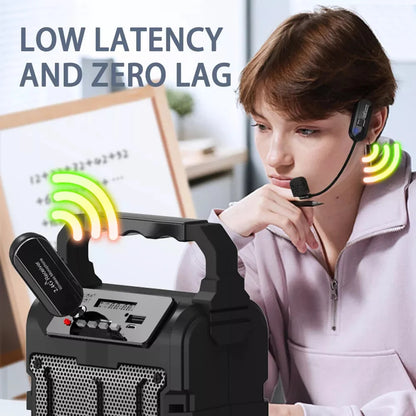 Wireless Headset Microphone Kit 2.4G with Transmitter And Receiver for Voice Amplifier Speaker Suitable for Teaching Stage Guide