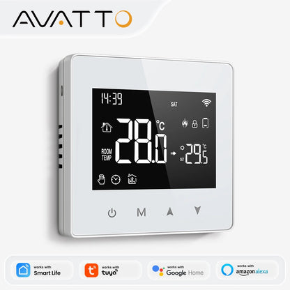 AVATTO WiFi/ZigBee Smart Thermostat Low Power Battery Water Gas Boiler Temperature Controller For Tuya Alexa Google Home Alice