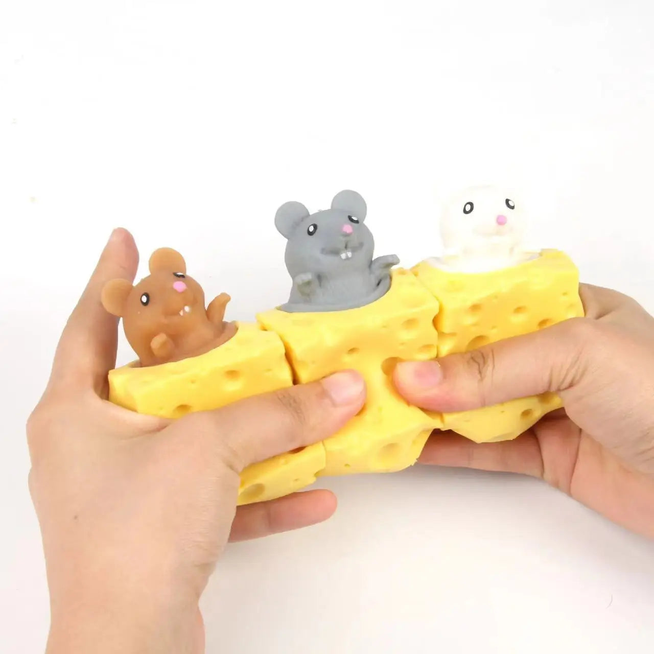 Funny Pop-Up Slow Rebound Squishy Cheese Mouse Cup Hand Antistress Reliever Squirrel Cup Toys for Children Adults